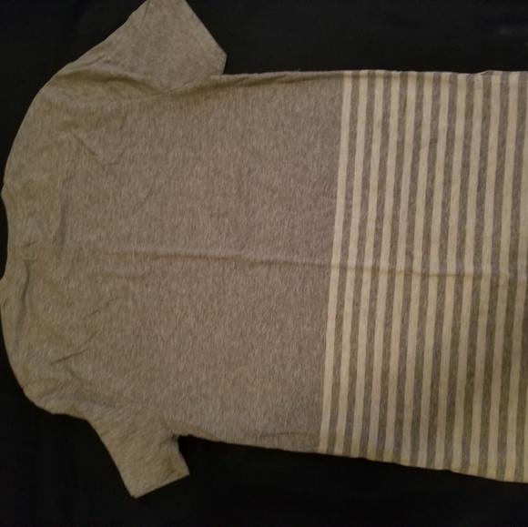 FIVE FOUR Grey Striped T-shirt - Picture 2 of 2